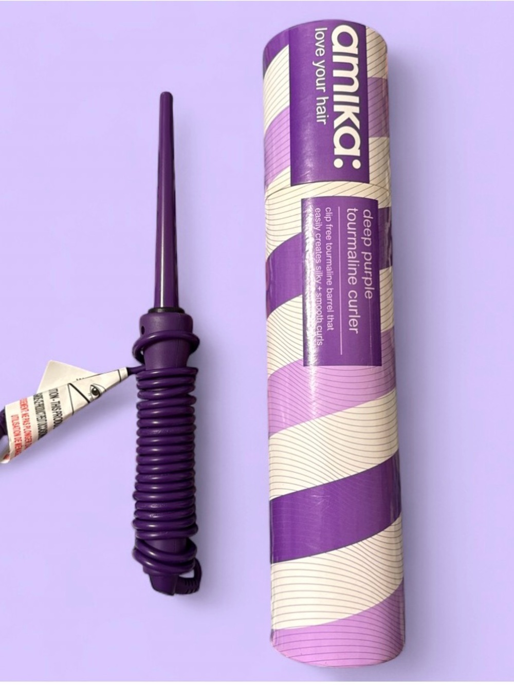 amika Purple Tourmaline Curling Wand - Purple